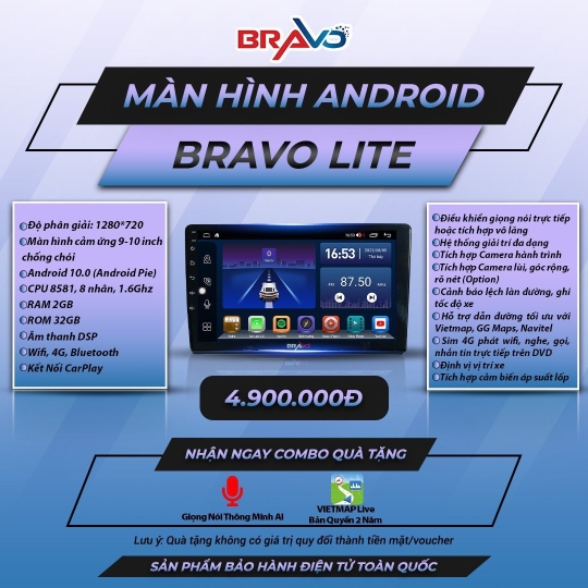 MÀN HÌNH ANDROID BRAVO LIFE
