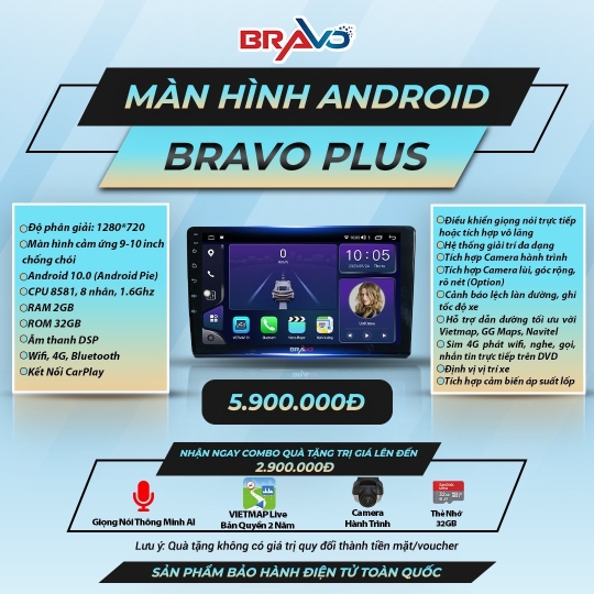 MÀN HÌNH ANDROID BRAVO PLUS