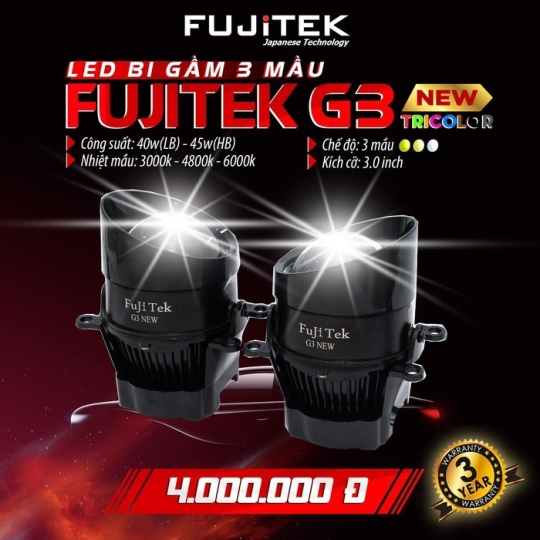 FUJITEK G3 - LED BI GẦM 3 MÀU